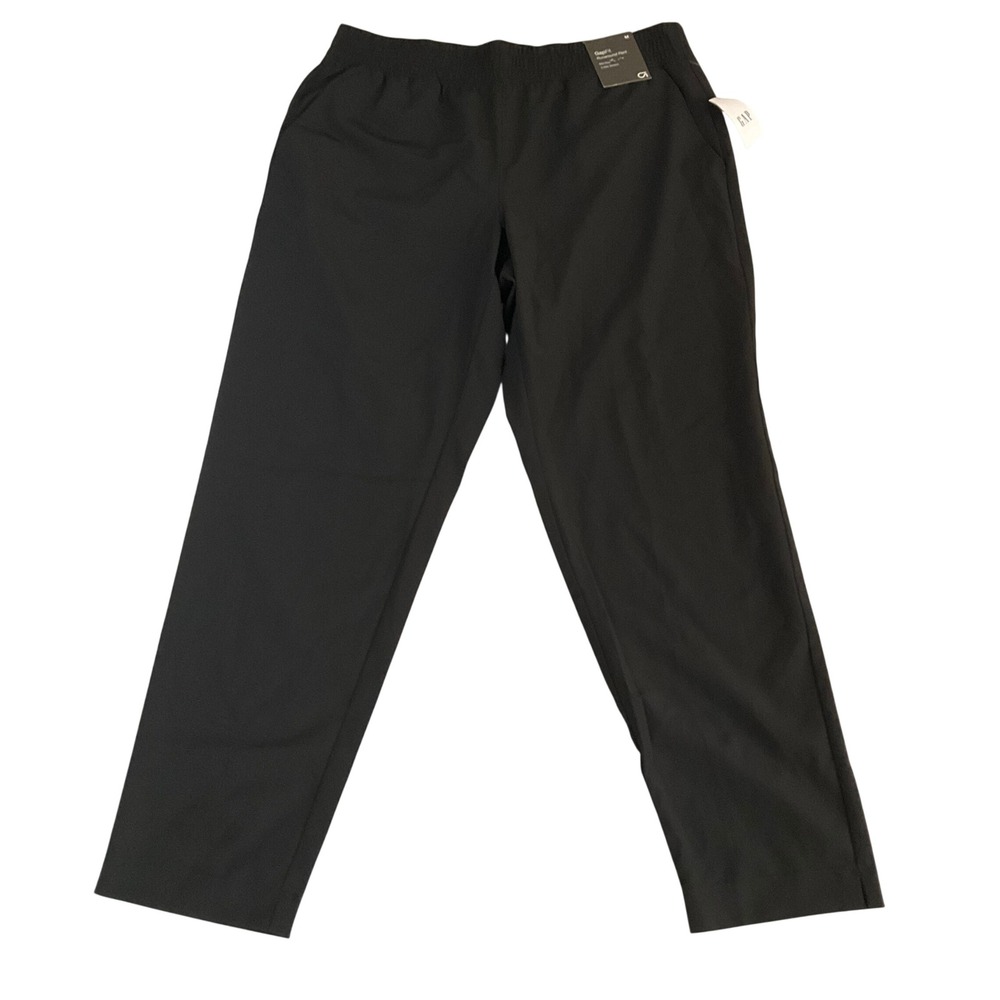 Gap GapFit Runaround Pant Womens M Black Mid Rise 4-Way Stretch Active Joggers
